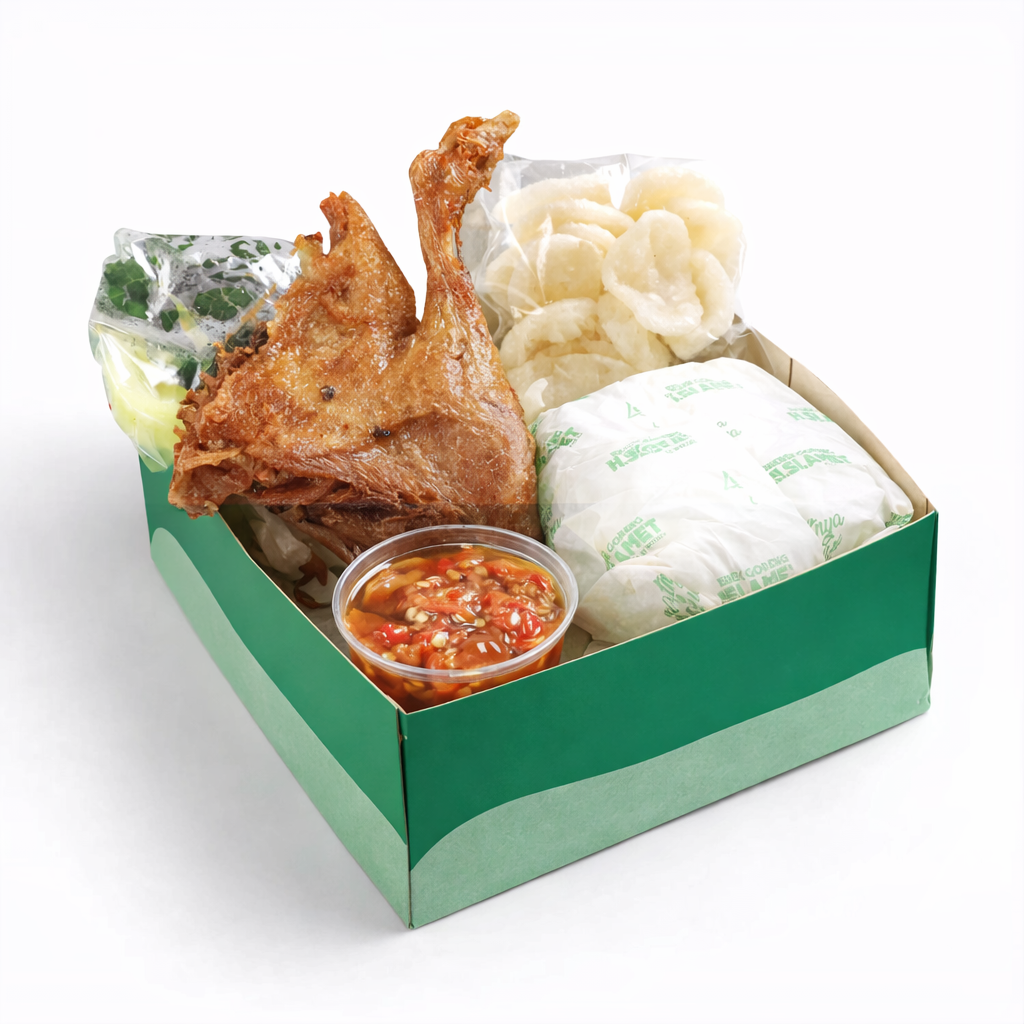 NASI BOX PAHA Bebek + KERUPUK